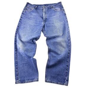 CARHARTT Relaxed Fit Jeans Men's 40x30 Medium Wash Workwear 100% Cotton Denim